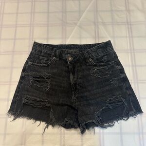 American Eagle Outfitters Ripped Black Jean Shorts